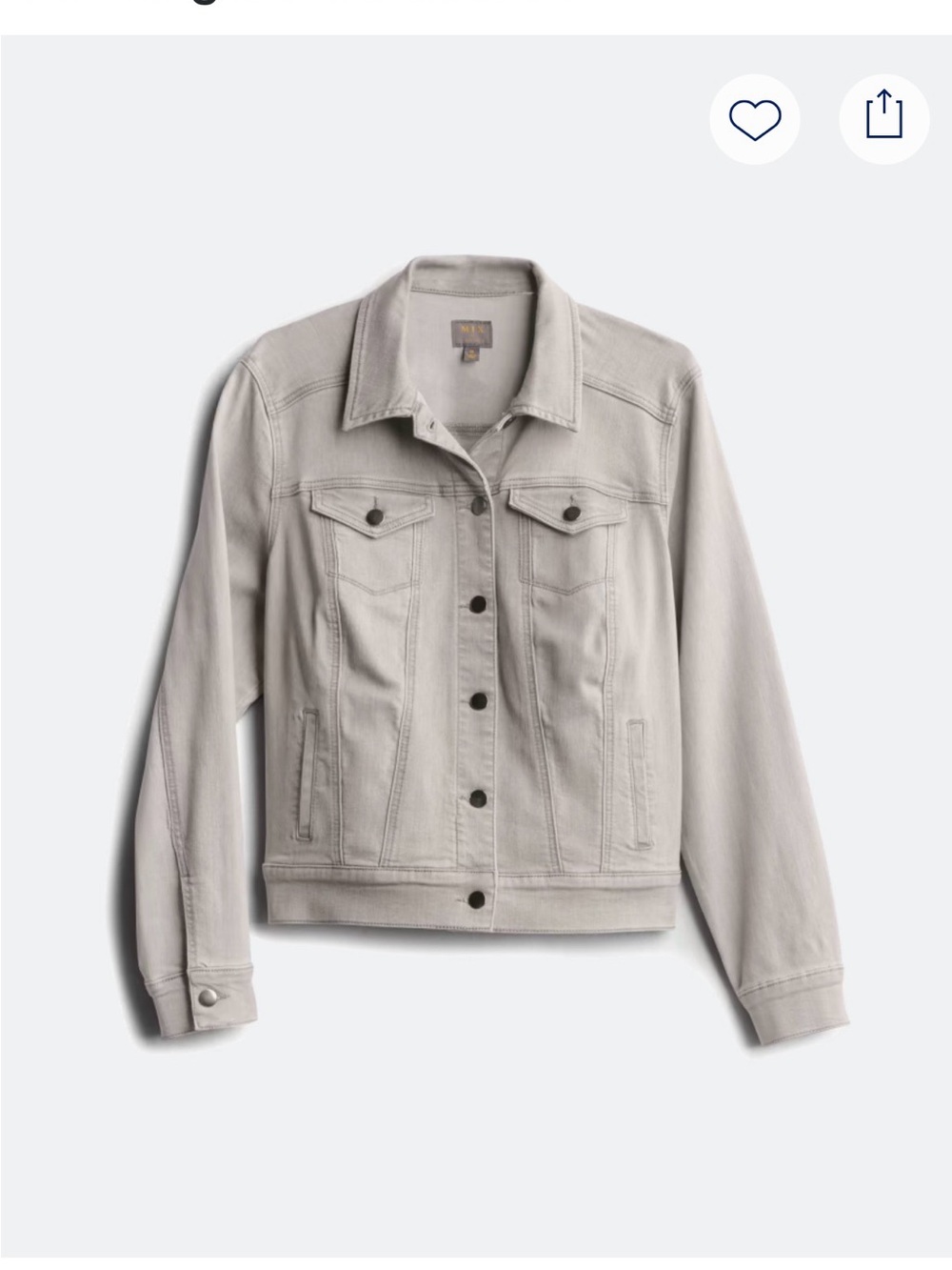 Market & Spruce Gray Denim Jacket